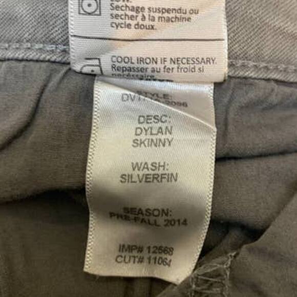 Vince Gray Silverfin Wash Tuxedo Stripe Tonal Dylan Skinny Jeans 29 - Picture 15 of 15